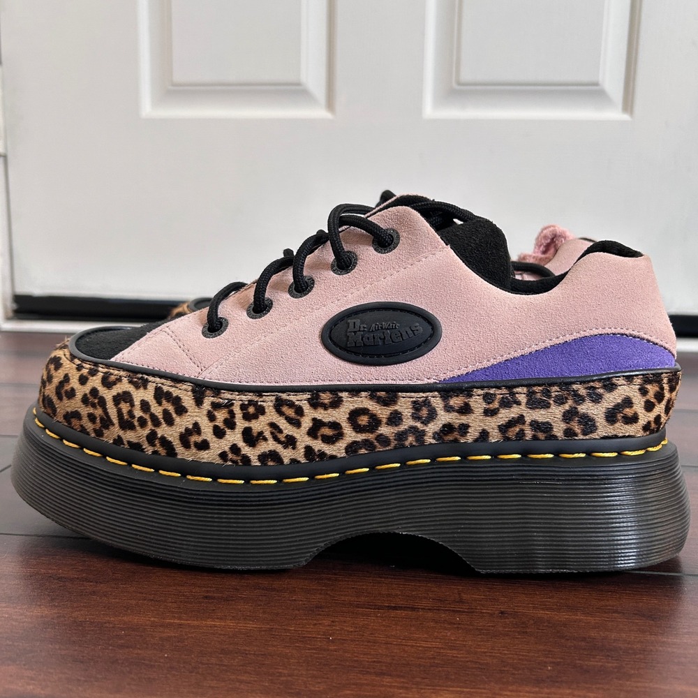 NWOB Dr.‎ Martens BUZZ5-Eye Leopard and Suede Shoes size 9 Chunky Platform Y2K - Picture 7 of 14